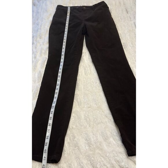 Gloria Vanderbilt Amanda Dark Brown Mid-Rise Velvet Pants Women's Size 6 - Picture 11 of 16